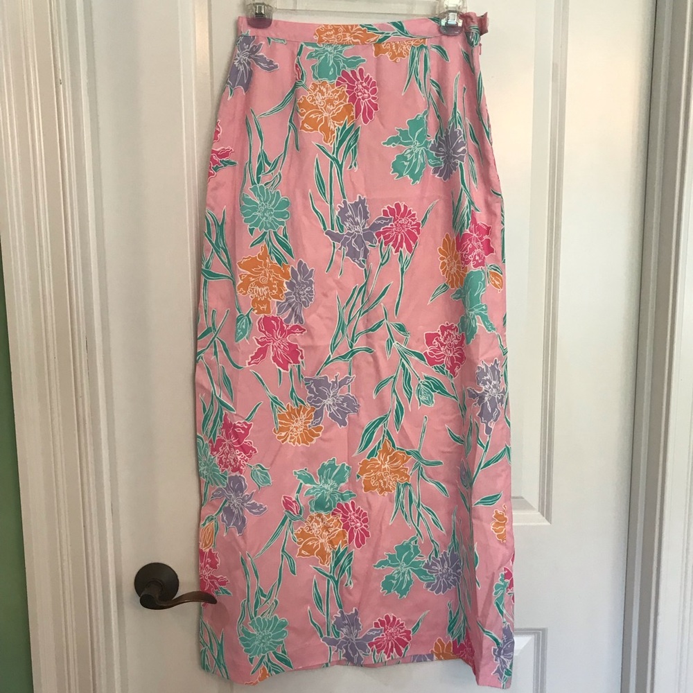 Lilly Pulitzer silk maxi skirt